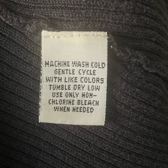 Vintage y2k Fitted Soft Ribbed Knit Top Women’s S Black Long Sleeve Mock Neck - Picture 11 of 11